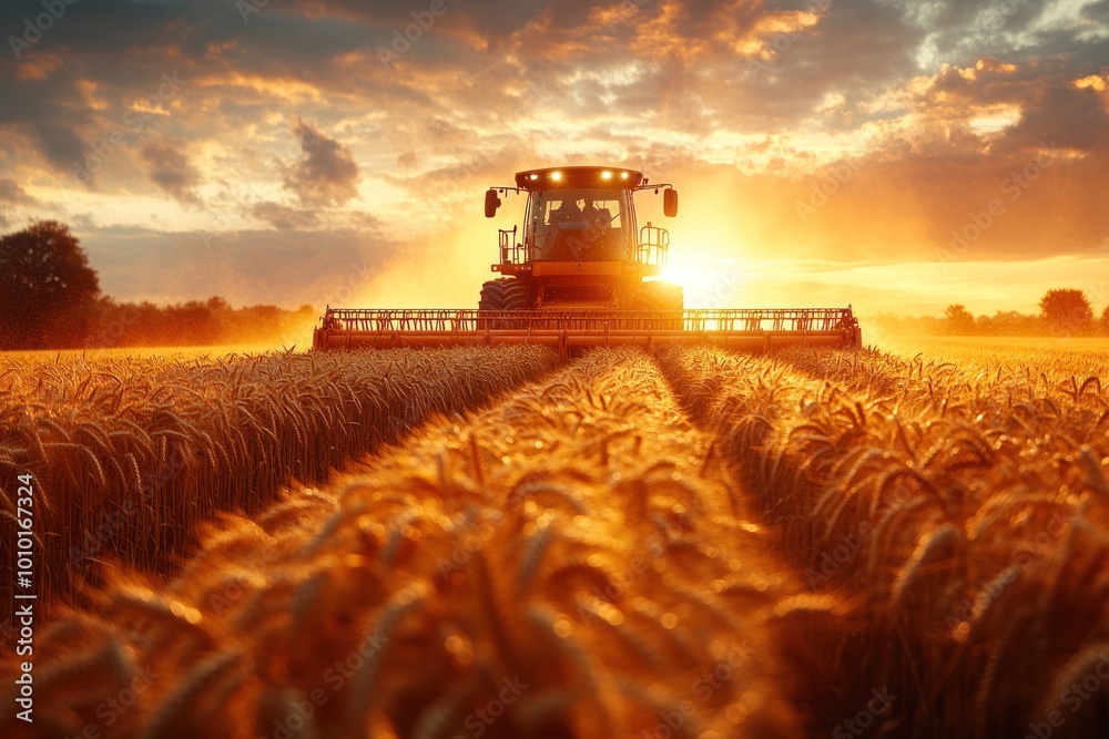 Harvesting at Sunset Harvesting at Sunset