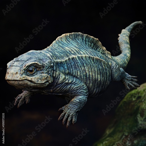 Realistic 3D Render of a Mythical Lizard Creature