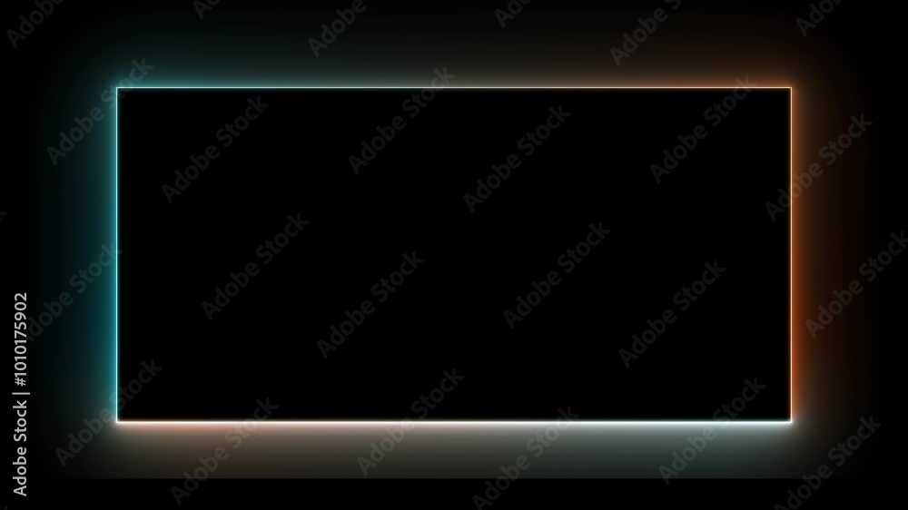 Abstract colorful neon light movement motion with space on black background. looping neon light frame animation Abstract colorful neon light movement motion with space on black background. looping neon light frame animation