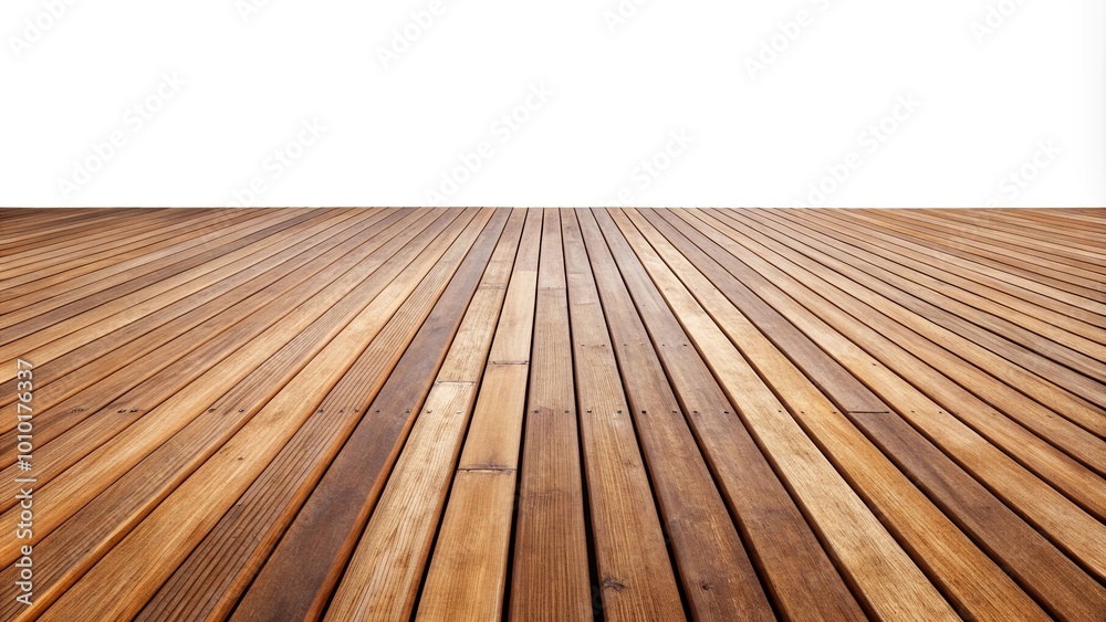 Exterior wooden decking isolated on white background Exterior wooden decking isolated on white background