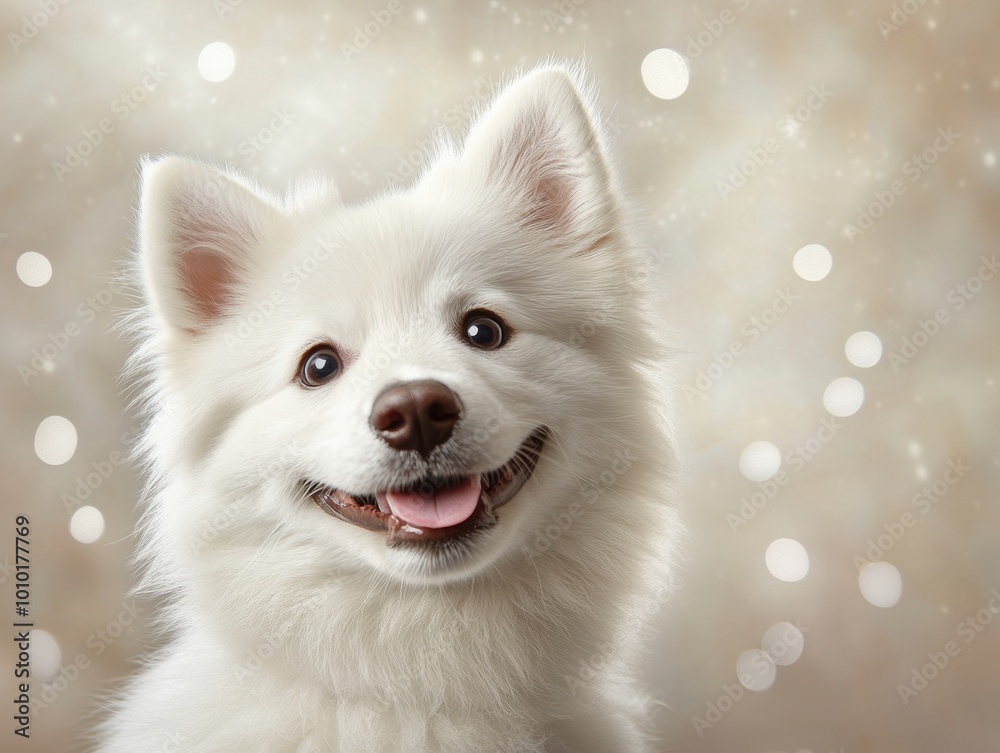 Adorable Samoyed Puppy with Charming Smile Adorable Samoyed Puppy with Charming Smile