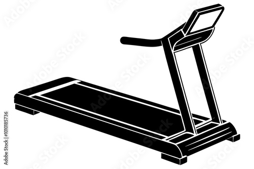 A treadmill icon silhouette vector illustration