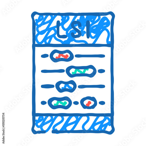 latent semantic indexing lsi seo doodle icon sketch vector. latent semantic indexing lsi seo sign. isolated symbol illustration