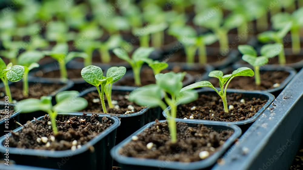 Rapid Growth: Timelapse of Young Red Pepper Seedlings