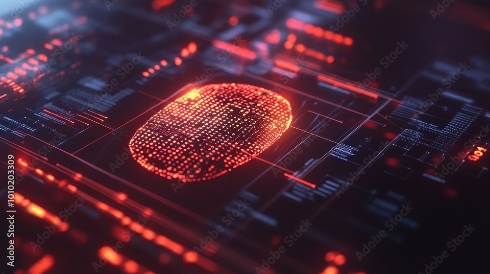Futuristic Biometric Fingerprint Scanning Technology Futuristic Biometric Fingerprint Scanning Technology