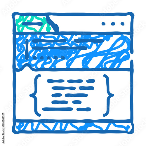 schema markup seo doodle icon sketch vector. schema markup seo sign. isolated symbol illustration