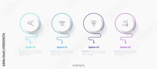 Vector Infographic label design template with icons and 4 options or steps. Can be used for process diagram, presentations, workflow layout, banner, flow chart, info graph.