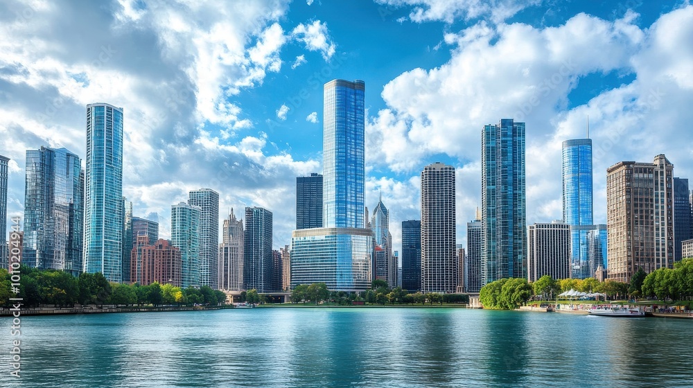 Majestic Skyline of the Windy City: A Panoramic View of Chicago's Iconic Architecture Majestic Skyline of the Windy City: A Panoramic View of Chicago's Iconic Architecture