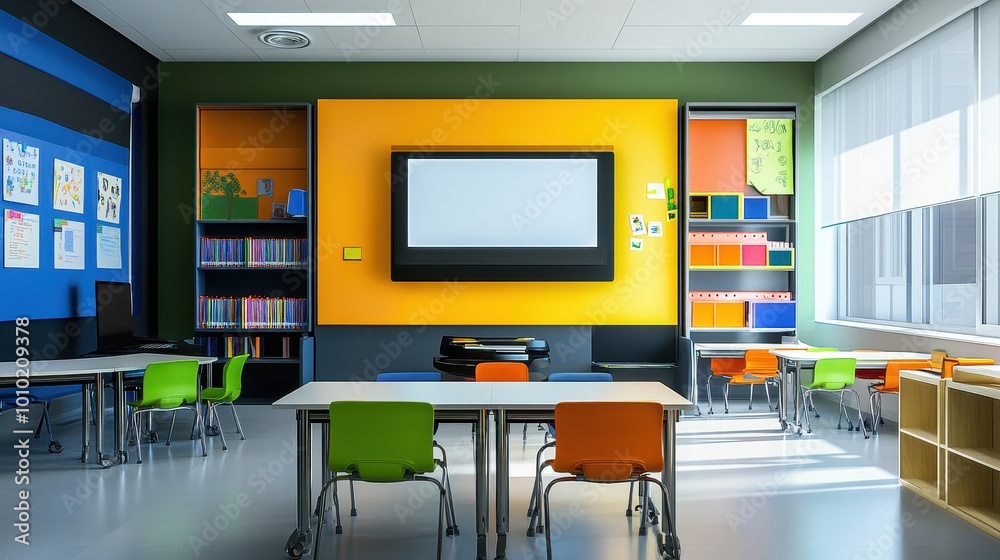 Vibrant and Modern Classroom Interior Design Vibrant and Modern Classroom Interior Design