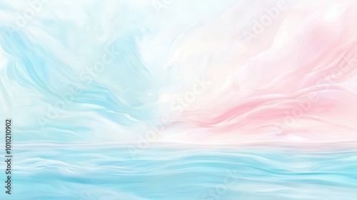 Wallpaper Mural A blue and pink ocean scene with a pink and blue sky Torontodigital.ca