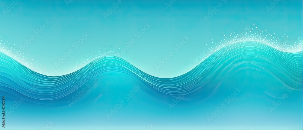 Fototapeta premium Abstract Ocean Waves with Sparkling Water
