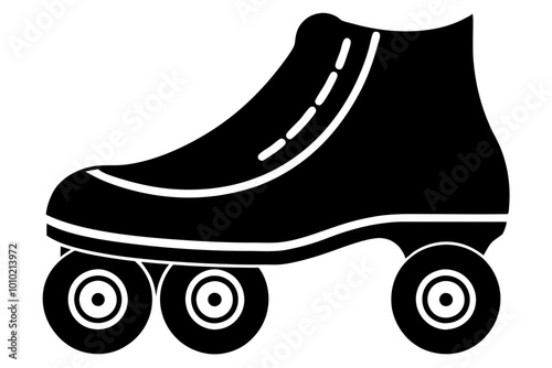 roller skate shoe silhouette vector illustration