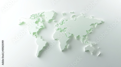 A white background with a green globe on it