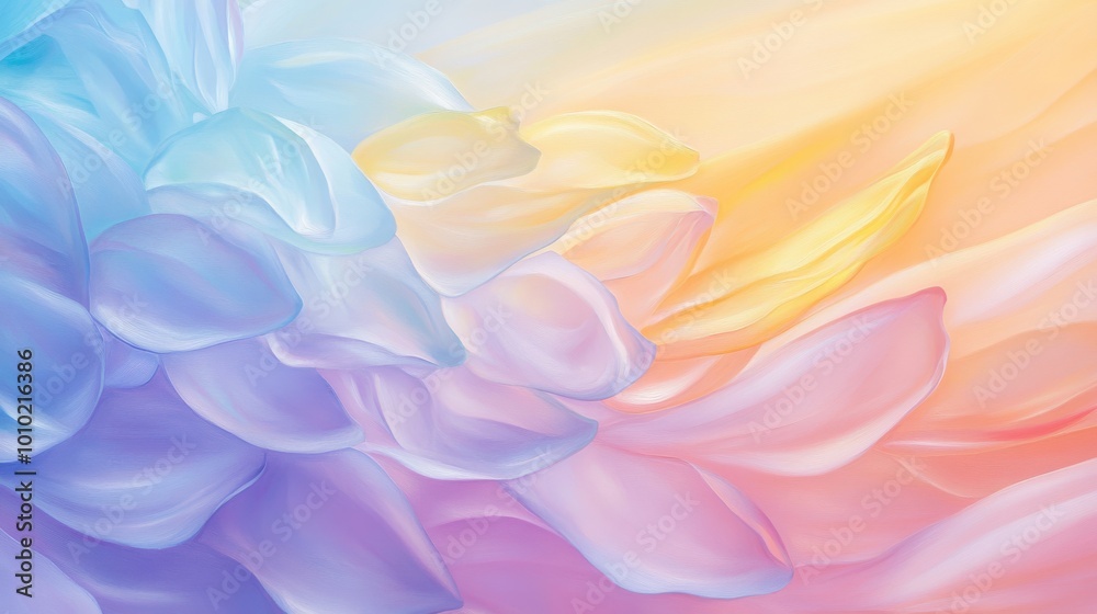 A colorful flower with a blue center and pink and yellow petals A colorful flower with a blue center and pink and yellow petals