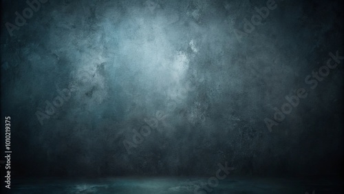 A textured backdrop with a subtle blue hue and a light gradient at the center  creating a sense of depth and mystery.