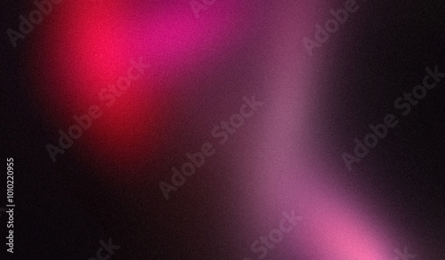 Abstract glowing magenta red colors wave shaped grainy backdrop design. Bright multicolored noisy gradient texture  banner  poster  website header  landing page