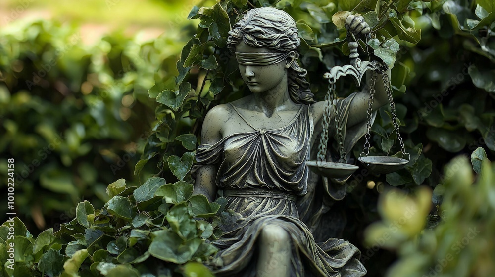 A garden where corruption is the vine, wrapping around statues of justice and suffocating them A garden where corruption is the vine, wrapping around statues of justice and suffocating them
