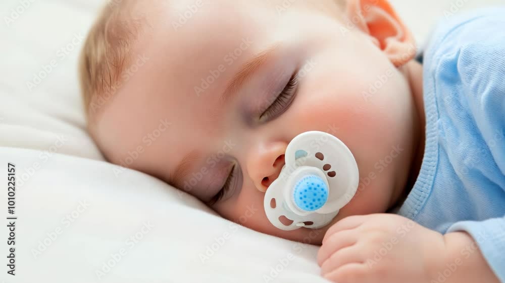 Peaceful Sleeping Baby with Pacifier Peaceful Sleeping Baby with Pacifier