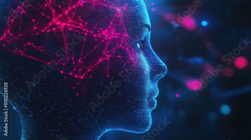 Futuristic Artificial Intelligence Mind Concept