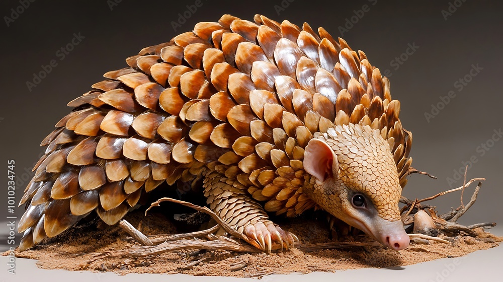 Fototapeta premium Scaly Pangolin in Natural Habitat