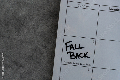 Calendar reminder to fall back - or set the clocks back an hour - at the end of Daylight Saving Time on November 3, 2024.