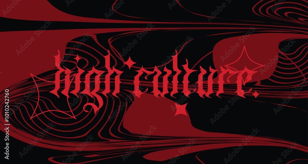 Black and Red Melting Background with Gothic style 'High Culture' Typography in Lowercase Black and Red Melting Background with Gothic style 'High Culture' Typography in Lowercase