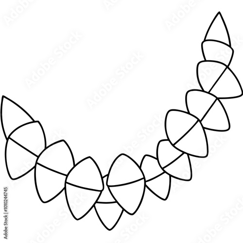 candy corn garland outline coloring book page line art drawing