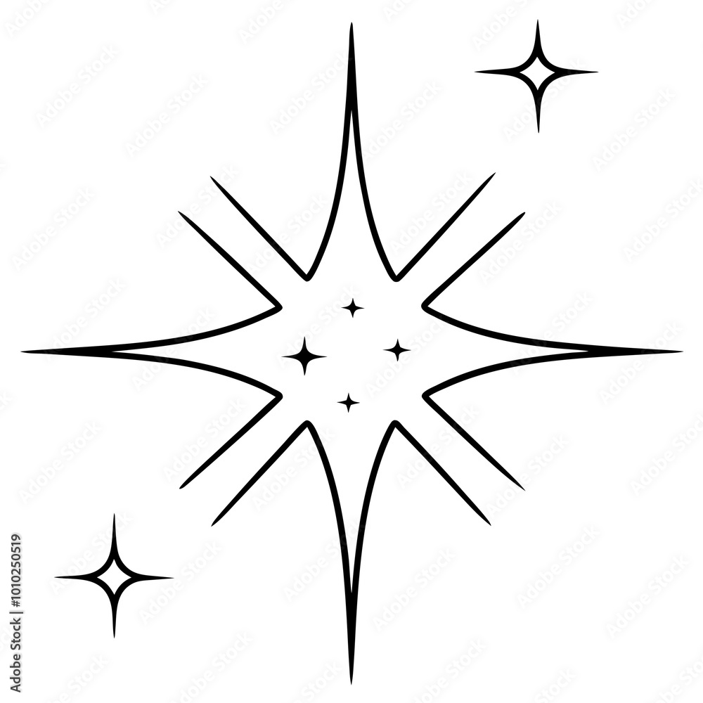 celestial sparkle outline coloring book page line art drawing celestial sparkle outline coloring book page line art drawing