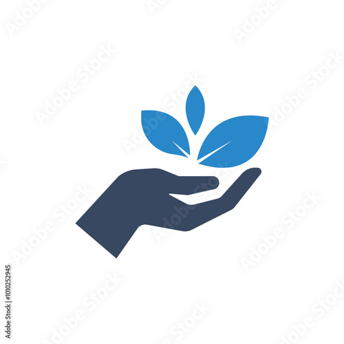hand and leaf illustration