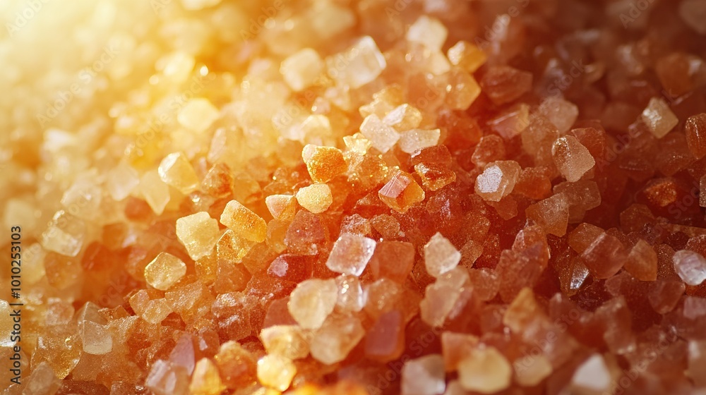 Close Up of Brown Sugar Crystals with Sunlight Close Up of Brown Sugar Crystals with Sunlight