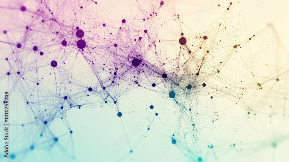 Abstract network connections in pastel tones Abstract network connections in pastel tones