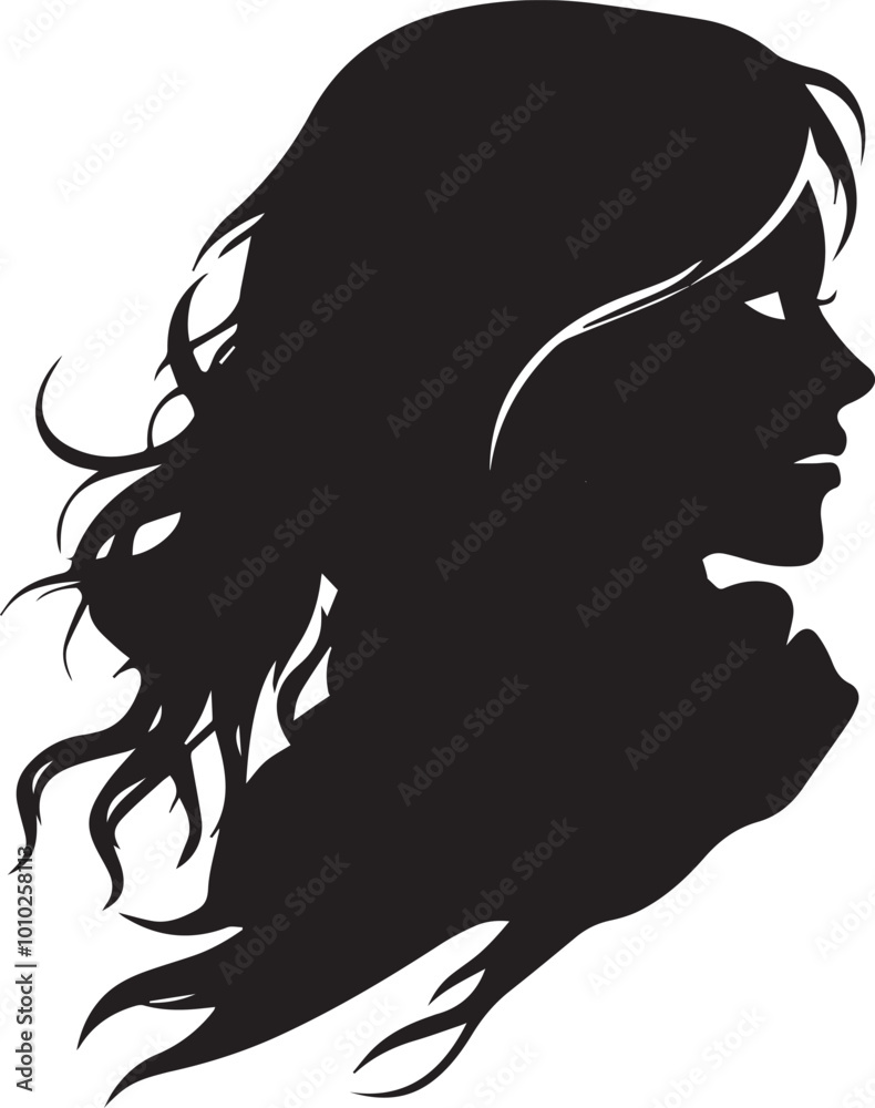 silhouette of a girl silhouette of a girl