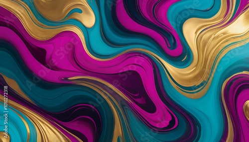 A dynamic and colorful abstract background featuring fluid gradient waves in vibrant shades of blue, pink, and purple. The soft transitions between colors create a sense of movement and depth, making 