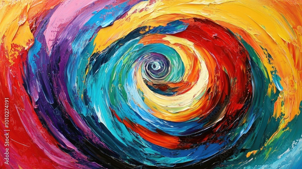 Vibrant swirls of color in abstract art Vibrant swirls of color in abstract art