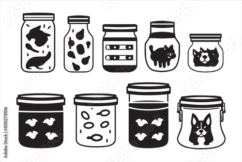 A set of canned fish caviar squid and seaweed Delicious seafood In black ink