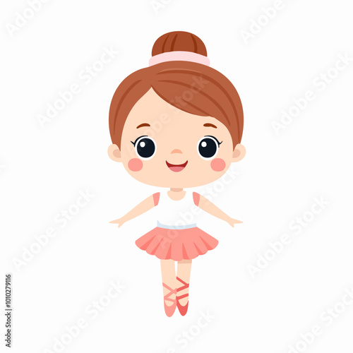 Dancer Cute Worker Job Profession Professional Occupation Cartoon Character
