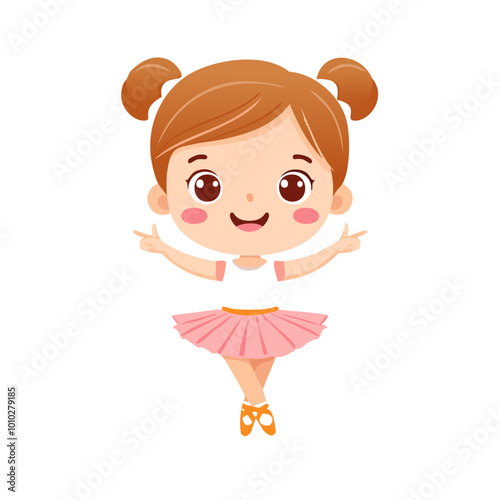 Dancer Cute Worker Job Profession Professional Occupation Cartoon Character
