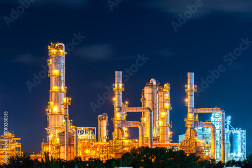 refinery chemical petrochemical plant with cracking furnace for petroleum energy and chemical industry business for chemical product marketing photo