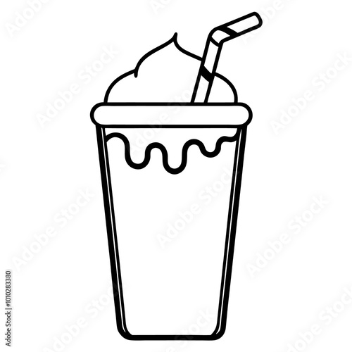 dairy drink outline coloring book page line art drawing