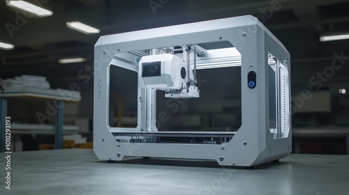 Cutting-Edge 3D Printer in Industrial Workshop