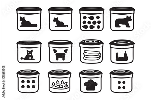 A set of canned fish caviar squid and seaweed Delicious seafood In black ink