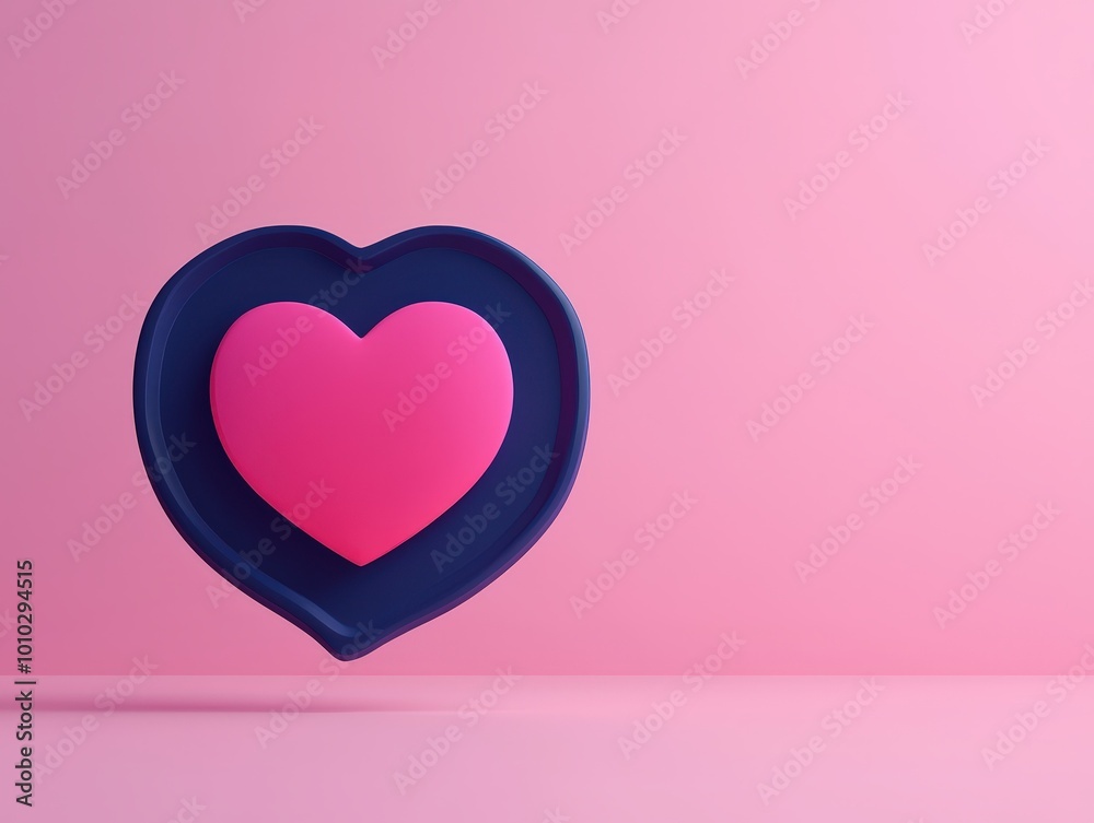 A glowing comment bubble with a heart inside, symbolizing engagement, medium shot, flat design.