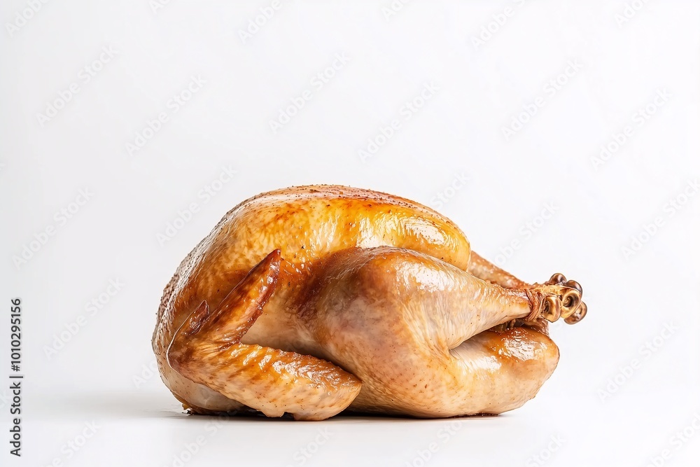 A whole, smoky-roasted turkey with browned skin and meat visible beneath it, holiday feast concept, thanksgiving, traditional cuisine A whole, smoky-roasted turkey with browned skin and meat visible beneath it, holiday feast concept, thanksgiving, traditional cuisine