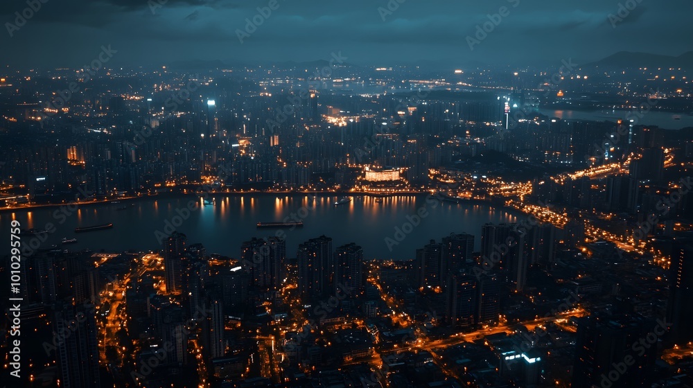 Fototapeta premium Night City Lights