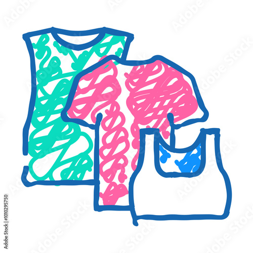 gym wear clothing doodle icon sketch vector. gym wear clothing sign. isolated symbol illustration