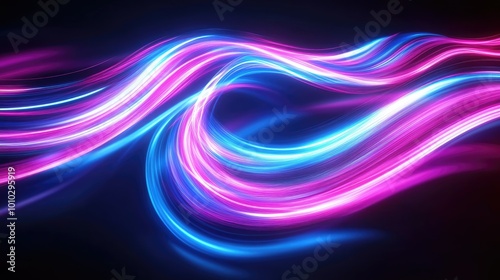 Neon abstract patterns pulsating with energy