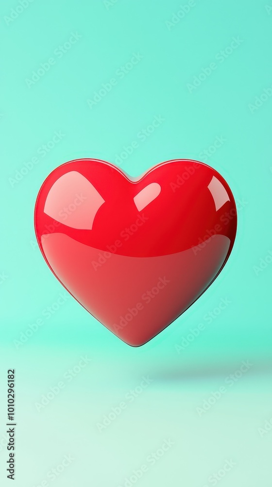 Floating heart-shaped notification near a clean background, flat design, medium shot, promoting positivity. Floating heart-shaped notification near a clean background, flat design, medium shot, promoting positivity.