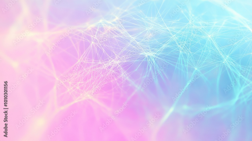 Fototapeta premium Abstract network connections in pastel tones