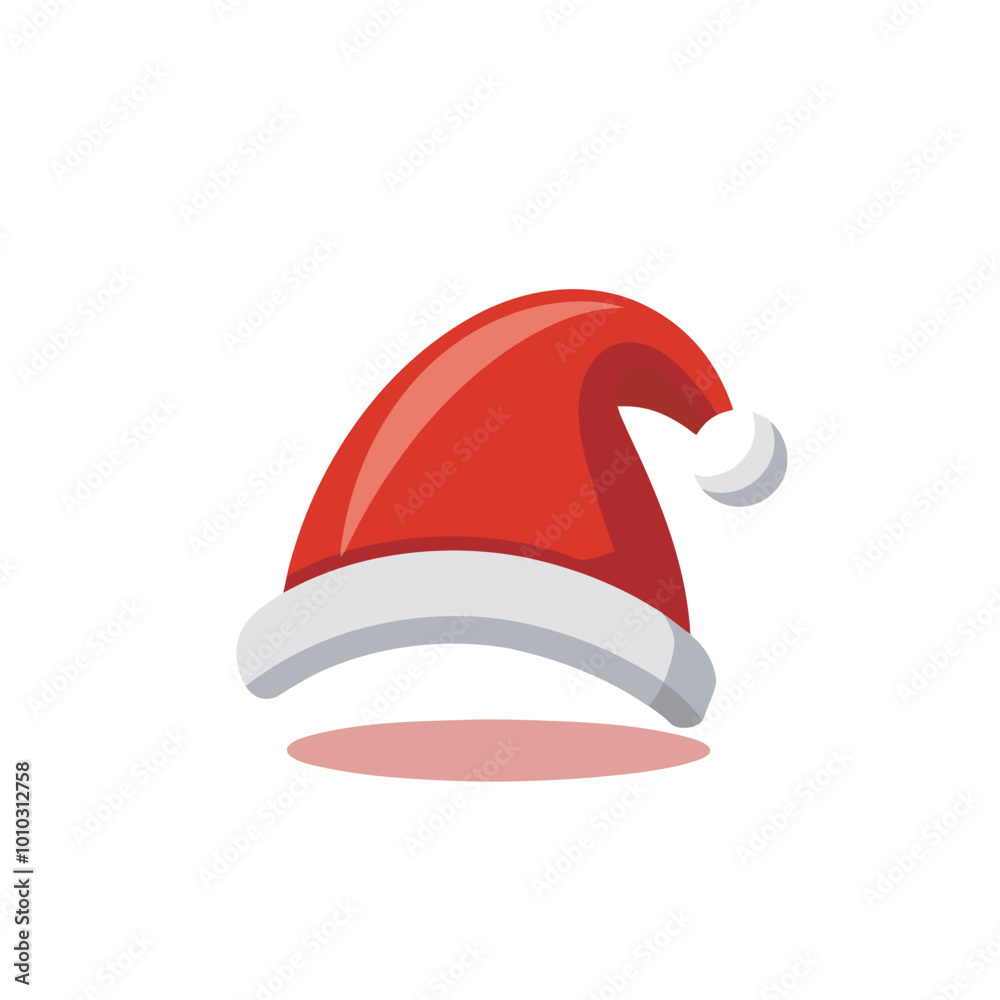 Santa Claus Hat Decoration Christmas Vector Illustration Santa Claus Hat Decoration Christmas Vector Illustration