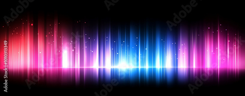 abstract digital background featuring glowing lines in shades of pink, blue, and purple, creating dynamic and energetic atmosphere